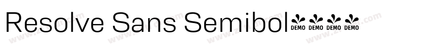 Resolve Sans Semibol字体转换